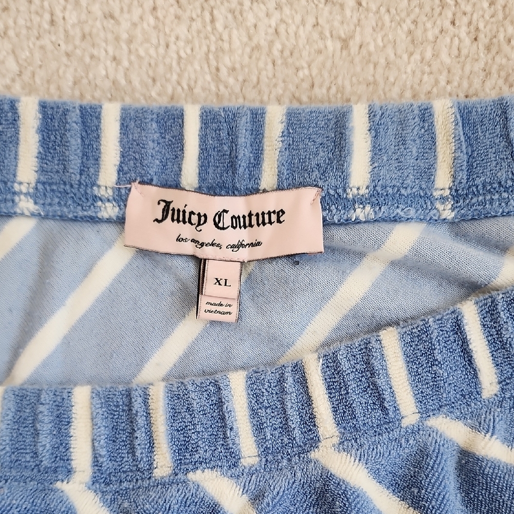 Juicy Couture VINTAGE Blue and White Striped Romper Y2K WORN 3 TIMES! - Picture 4 of 8